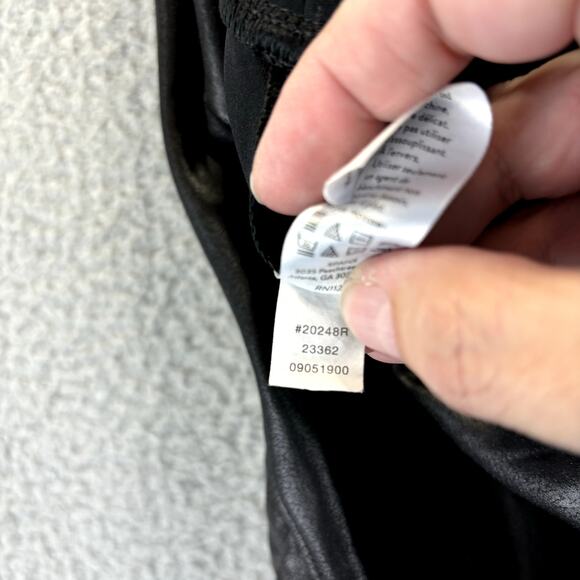 Spanx Faux Leather Leggings Medium Quilted Moto Liquid Look High Rise Shaping - Picture 9 of 13